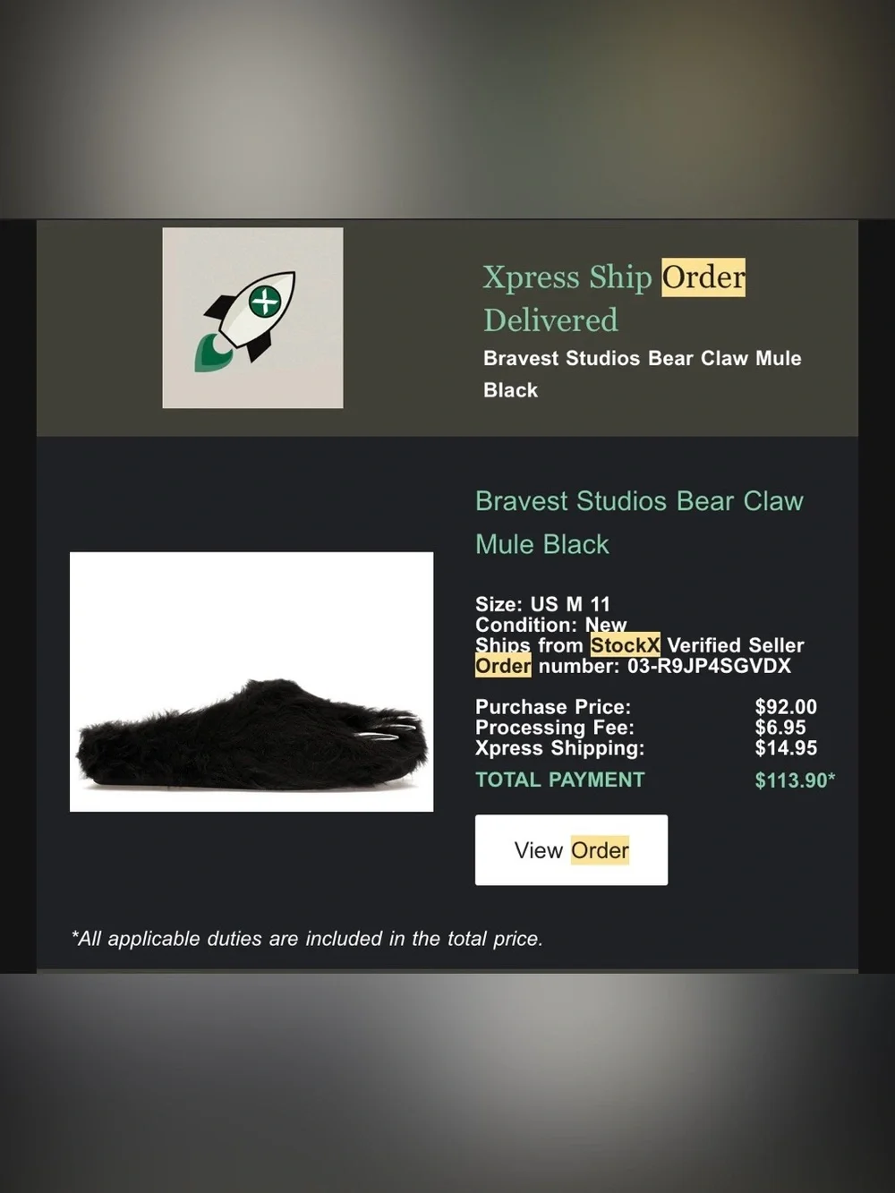 Bravest Studios Bear Claw Mules ‘Black’
